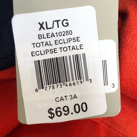 Bench Colourblock Navy Blue & Orange Hooded Sweater Size XL NWT Brand New - Picture 6 of 7